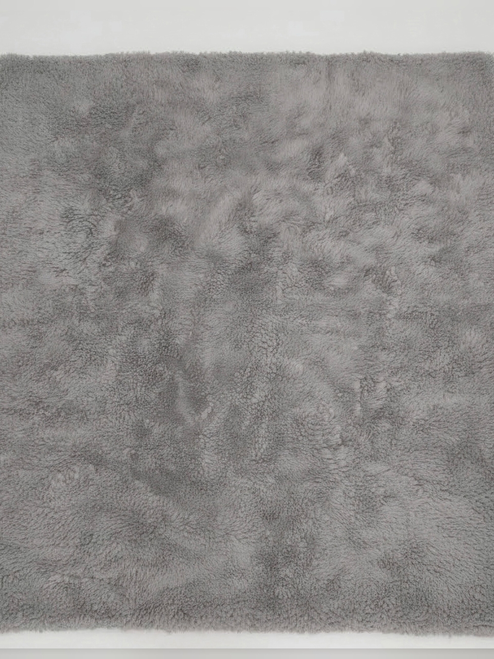 Tahari Light Gray Plush Faux Fur Throw